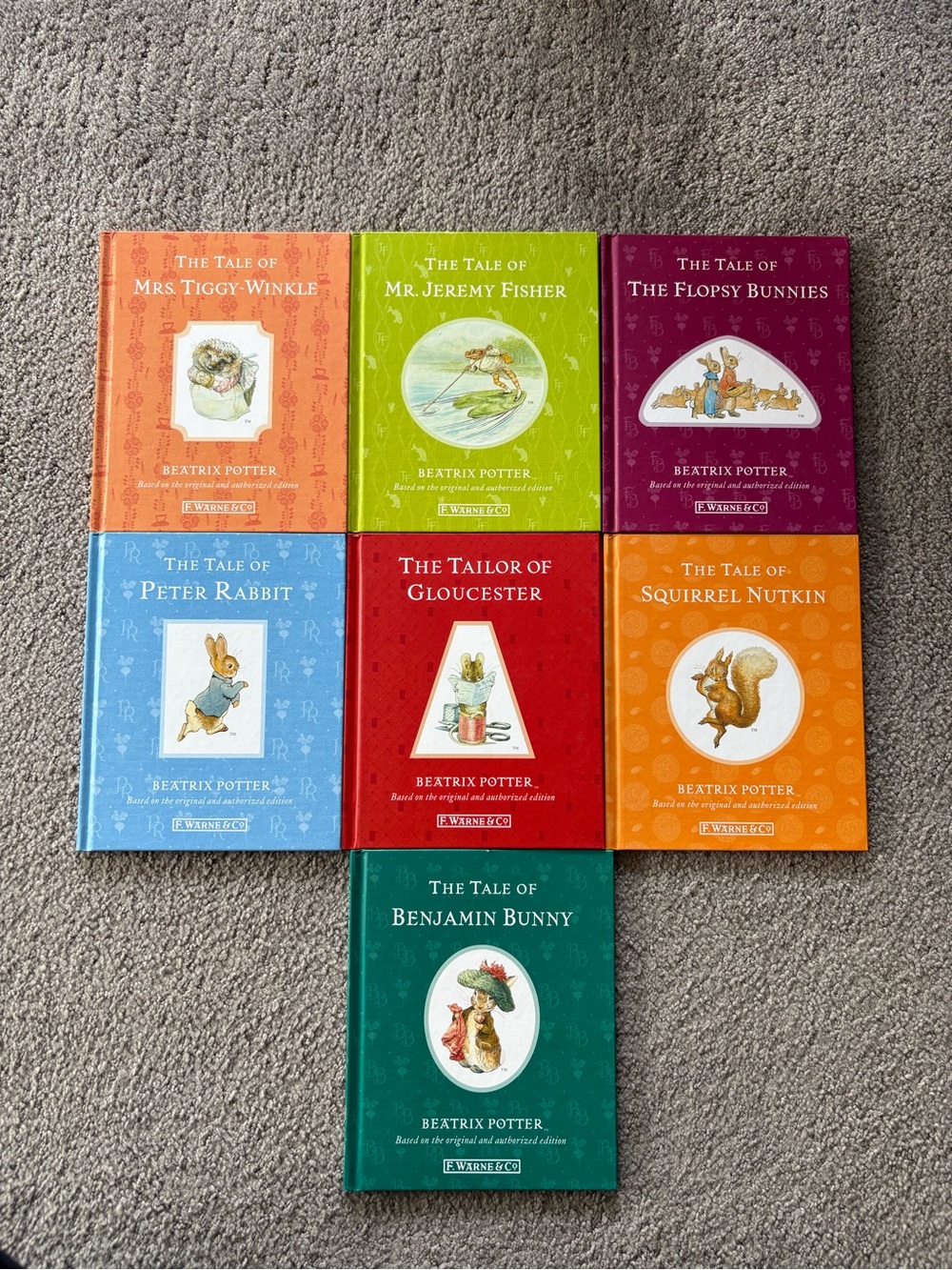 Beatrix Potter Colour Hardcover Book Bundle (7) – Peter Rabbit Series Set